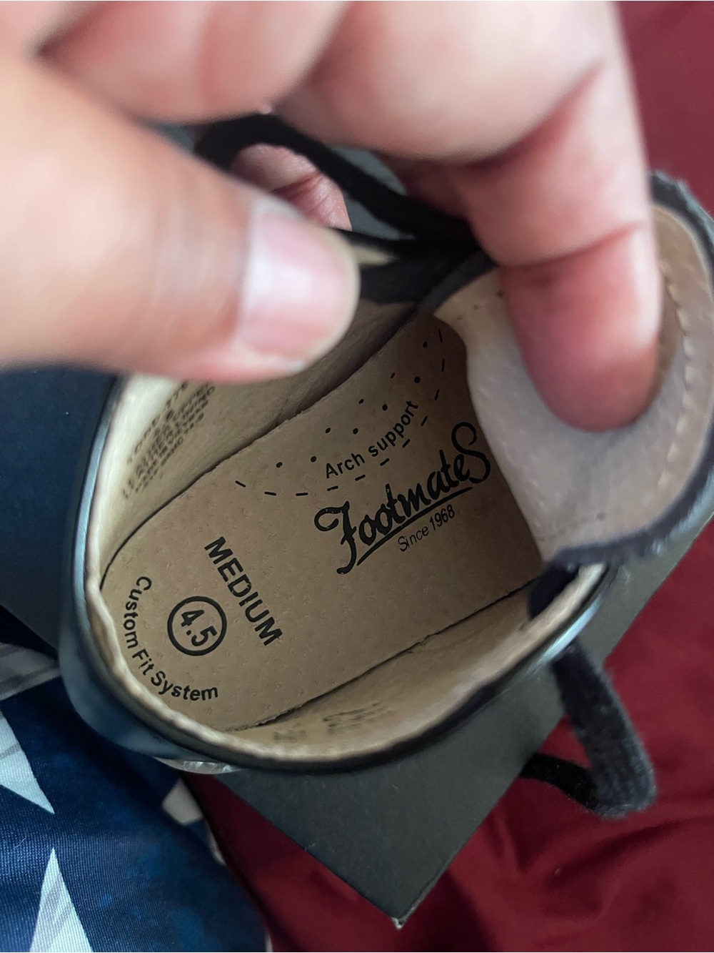 FootMates Black Kids Lace-ups with Brown Trim - Picture 6 of 7